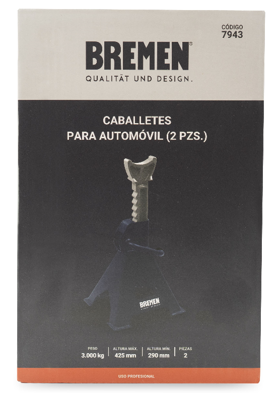 CABALLETE P/AUTOMOVIL 3 TON. (2 PZS) BREMEN® (7943)