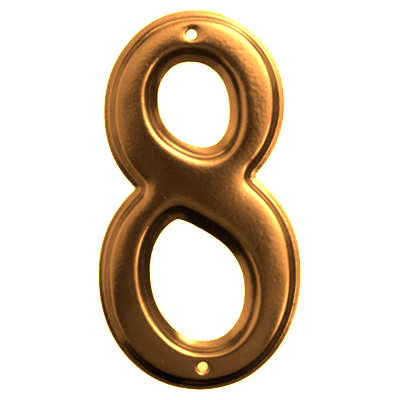 NUMERO 8 ACERO BRONCEADO EPOXI