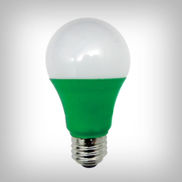 LAMPARA A19 3 W LED VERDE E-27 *