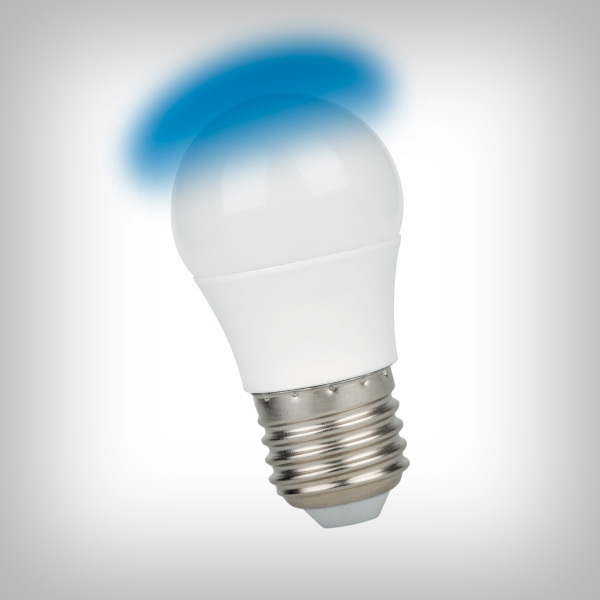 LAMPARA GOTA G45 3 W LED AZUL E-27 *