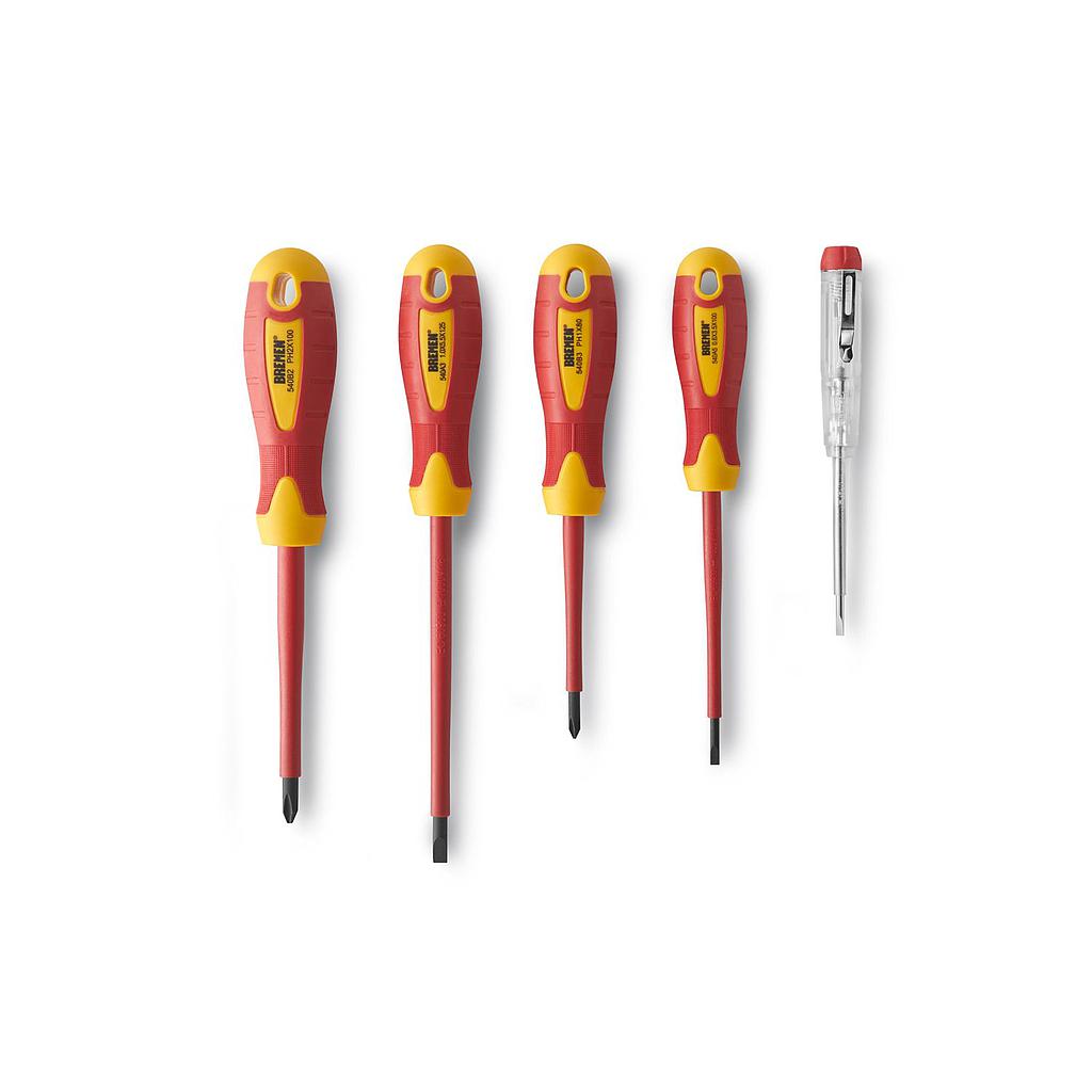 DEST. JUEGO x 5 Pz. (PH - PL) (1.000 Volts) ELECTRICISTA BREMEN® (7170)