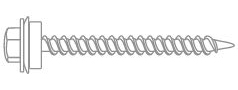 TORNILLO AUTOPERFORANTE C/ARANDELA  HEXAGONAL AGUJA (T 17)   14 x 1&quot; (Caja x 500) BREMEN®