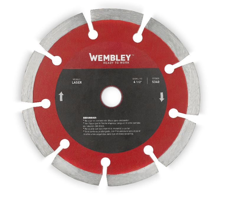 DISCO DIAM. WEMBLEY 4-½&quot;   Segmentado Seco (LASER) (5340)