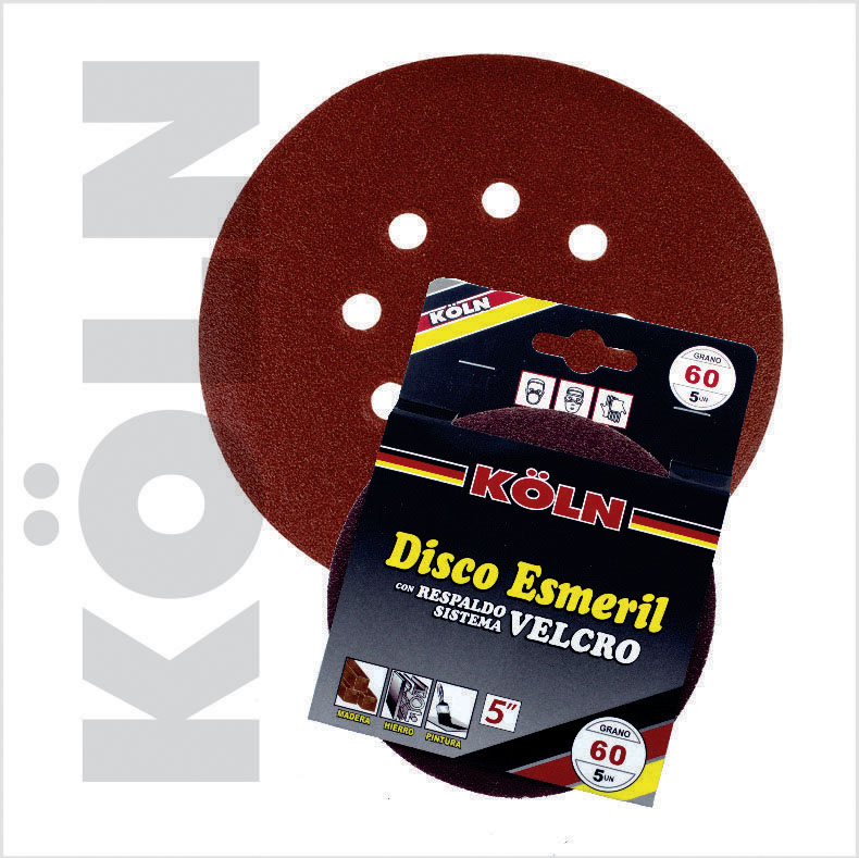 ABRASIVO DISCO C/VELCRO 5&quot; GR.120 KOLN