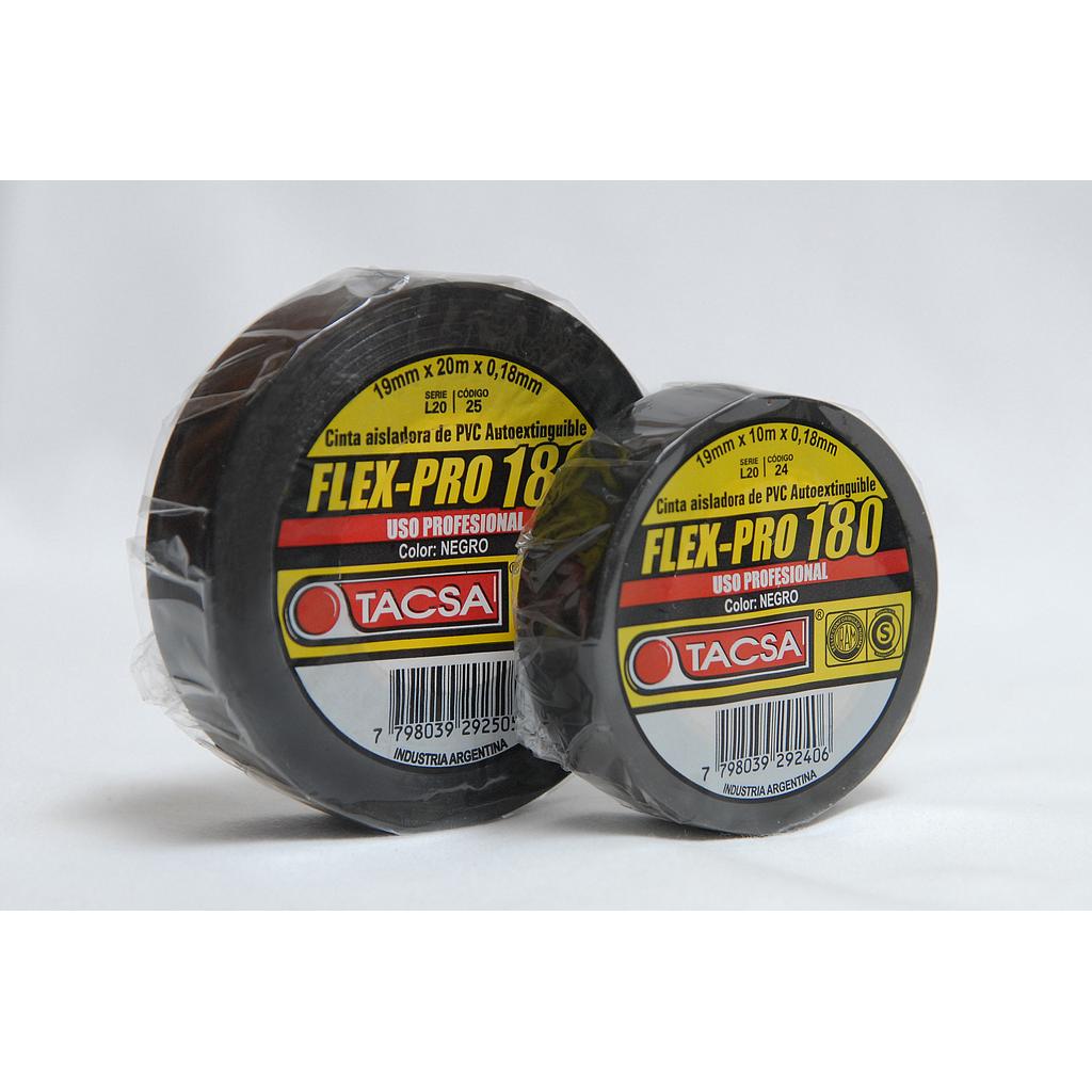 CINTA AISLADORA 10 m NEGRA FLEX-PRO 180 (24)