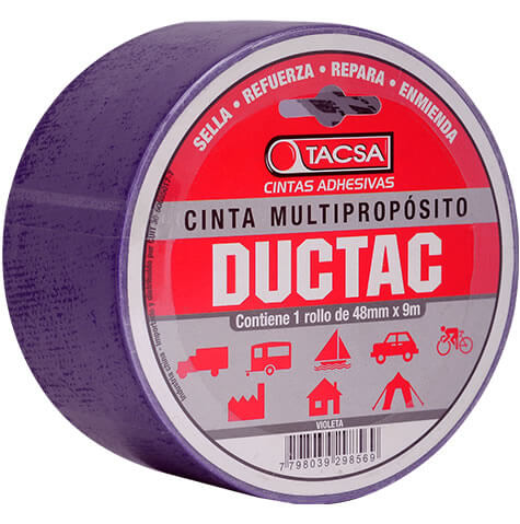 CINTA MULTIPROPOSITO DUCTAC  9 m VIOLETA TACSA