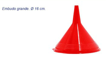 EMBUDO PLASTICO 16 cm.