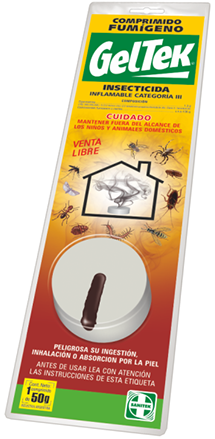 INSECTICIDA PASTILLA FUMIGENO 50 gr. GELTEK