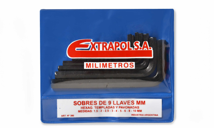 JGO. LLAVES ALLEN (1.5 a 10 mm) 9 Pz.EXTRAPOL