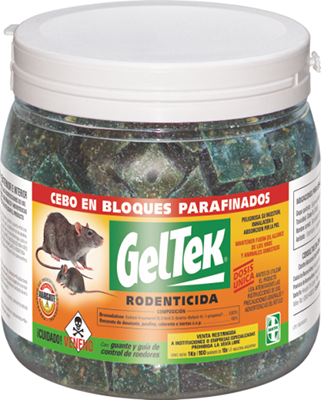 RODENTICIDA BLOQUE  DE 1 Kg. GELTEK