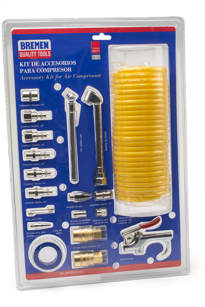 [BREKC20] KIT PARA COMPRESO x 20 Pz. (Accesorios) BREMEN® (6673)