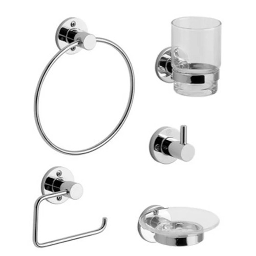 [ALIAB5P] ACCESORIOS BAÑO 5 PZ. PAPEL VASO JABON TOALLA ROPA (382)