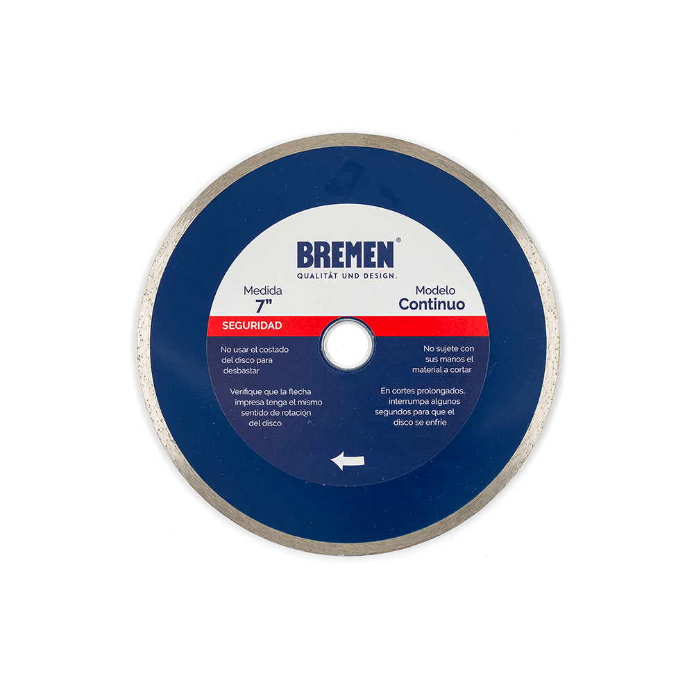 [BRED7C] DISCO DIAMANTADO  7&quot;   Humedo (CONTINUO) BREMEN® (4528)