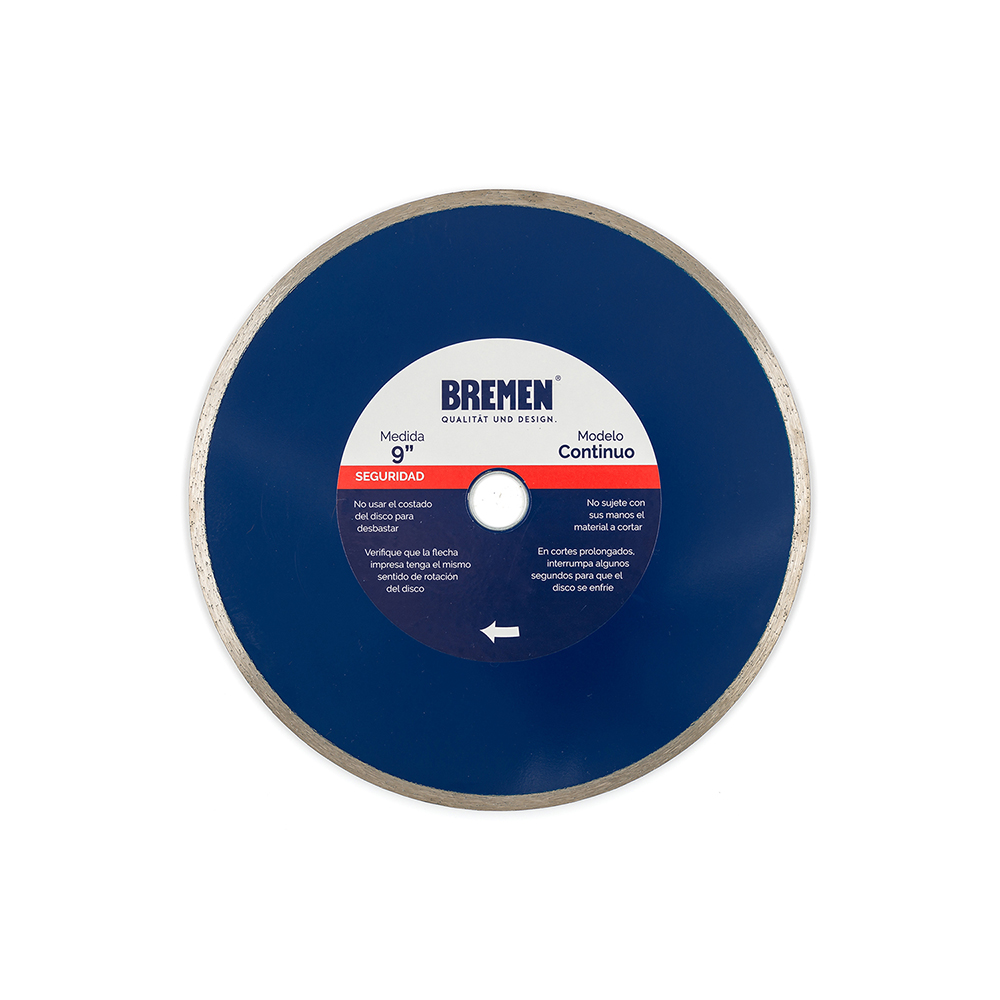 [BRED9C] DISCO DIAMANTADO  9&quot;   Humedo (CONTINUO) BREMEN® (6767)