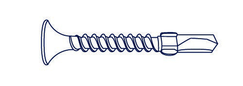 [TFMA08032] TORNILLO AUTOPERFORANTE CON ALAS  FRESADA MECHA [001]  08 x 1-1/4&quot; (Caja x 1000) BREMEN®