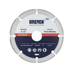 [7599] DISCO DIAM. BREMEN® 4-½&quot; p/ CORTE METAL (ALTO RENDIMIENTO) (7599)