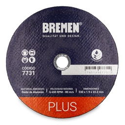 [7731] DISCO DE CORTE PLUS 9&quot; (230x1.9x22mm) [10 unid] BREMEN® (7731)