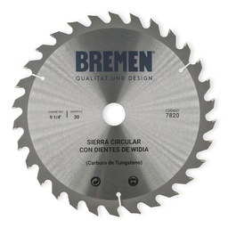 [7820] SIERRA CIRCULAR 9 ¼&quot;-30 Dtes.WIDIA (ø25mm) BREMEN® (7820)