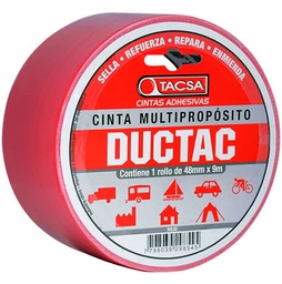 [TACM9RO] CINTA MULTIPROPOSITO DUCTAC  9 m ROJA TACSA