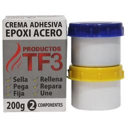 [TF3CAG] CREMA ADHESIVA EPOXI ACERO 200 Gr. 2 COMP.